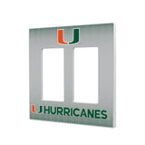 University of Miami Hurricanes Linen Hidden-Screw Light Switch Plate