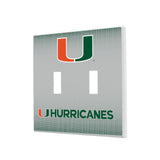 University of Miami Hurricanes Linen Hidden-Screw Light Switch Plate