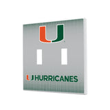 University of Miami Hurricanes Linen Hidden-Screw Light Switch Plate