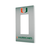 University of Miami Hurricanes Linen Hidden-Screw Light Switch Plate