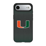 University of Miami Hurricanes Linen MagSafe Compatible Phone Case for Apple iPhone