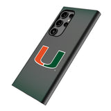 University of Miami Hurricanes Linen MagSafe Compatible Phone Case for Samsung Galaxy