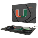 University of Miami Hurricanes Monocolor Tilt 15-Watt Wireless Charger and Mouse Pad
