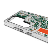 University of Miami Hurricanes Paisley Clear Phone Case for Samsung Galaxy