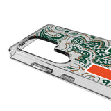 University of Miami Hurricanes Paisley Clear Phone Case for Samsung Galaxy