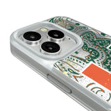 University of Miami Hurricanes Paisley Glitter Phone Case for Apple iPhone