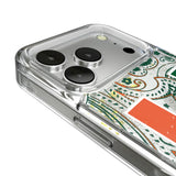 University of Miami Hurricanes Paisley Glitter Phone Case for Apple iPhone