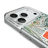 University of Miami Hurricanes Paisley Glitter Phone Case for Apple iPhone