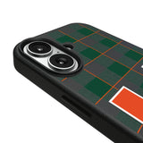 University of Miami Hurricanes Plaid MagSafe Compatible Phone Case for Apple iPhone