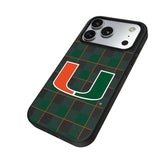 University of Miami Hurricanes Plaid MagSafe Compatible Phone Case for Apple iPhone