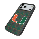 University of Miami Hurricanes Plaid MagSafe Compatible Phone Case for Apple iPhone
