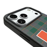 University of Miami Hurricanes Plaid MagSafe Compatible Phone Case for Apple iPhone