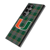 University of Miami Hurricanes Plaid MagSafe Compatible Phone Case for Samsung Galaxy