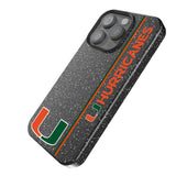 University of Miami Hurricanes Sidebar Black Bling Phone Case for Apple iPhone