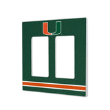 University of Miami Hurricanes Stripe Hidden-Screw Light Switch Plate