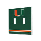 University of Miami Hurricanes Stripe Hidden-Screw Light Switch Plate
