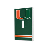 University of Miami Hurricanes Stripe Hidden-Screw Light Switch Plate