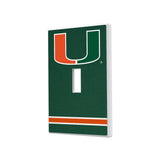 University of Miami Hurricanes Stripe Hidden-Screw Light Switch Plate