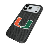 University of Miami Hurricanes Text Backdrop MagSafe Compatible Phone Case for Apple iPhone