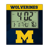University of Michigan Wolverines Color Block Wall Clock