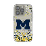 University of Michigan Wolverines Confetti Clear Phone Case for Apple iPhone