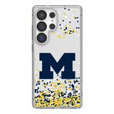 University of Michigan Wolverines Confetti Clear Phone Case for Samsung Galaxy