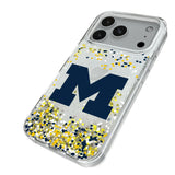 University of Michigan Wolverines Confetti Glitter Phone Case for Apple iPhone