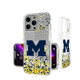University of Michigan Wolverines Confetti Glitter Phone Case for Apple iPhone