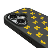 University of Michigan Wolverines Fashion Pattern Bump Phone Case for Apple iPhone