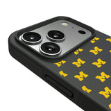 University of Michigan Wolverines Fashion Pattern Bump Phone Case for Apple iPhone