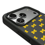 University of Michigan Wolverines Fashion Pattern Bump Phone Case for Apple iPhone