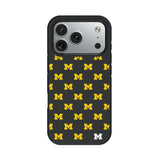 University of Michigan Wolverines Fashion Pattern Bump Phone Case for Apple iPhone
