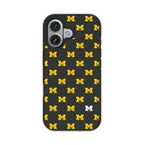 University of Michigan Wolverines Fashion Pattern Bump Phone Case for Apple iPhone