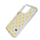 University of Michigan Wolverines Fashion Pattern Clear Phone Case for Apple iPhone