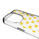 University of Michigan Wolverines Fashion Pattern Clear Phone Case for Apple iPhone