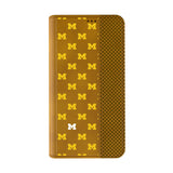 University of Michigan Wolverines Fashion Pattern Folio Phone Case for Apple iPhone