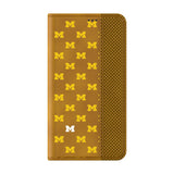 University of Michigan Wolverines Fashion Pattern Folio Phone Case for Samsung Galaxy