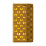 University of Michigan Wolverines Fashion Pattern Folio Phone Case for Samsung Galaxy
