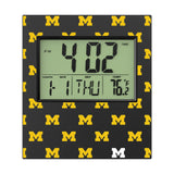 University of Michigan Wolverines Fashion Pattern Wall Clock