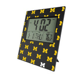 University of Michigan Wolverines Fashion Pattern Wall Clock