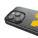 University of Michigan Wolverines Linen Black Bling Phone Case for Apple iPhone