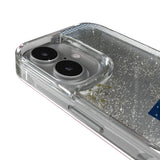 University of Michigan Wolverines Linen Glitter Phone Case for Apple iPhone