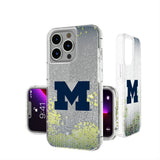 University of Michigan Wolverines Linen Glitter Phone Case for Apple iPhone