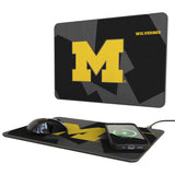 University of Michigan Wolverines Monocolor Tilt 15-Watt Wireless Charger and Mouse Pad