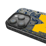 University of Michigan Wolverines Paisley Black Bling Phone Case for Apple iPhone