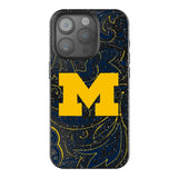 University of Michigan Wolverines Paisley Black Bling Phone Case for Apple iPhone