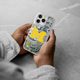 University of Michigan Wolverines Paisley Glitter Phone Case for Apple iPhone