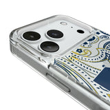 University of Michigan Wolverines Paisley Glitter Phone Case for Apple iPhone