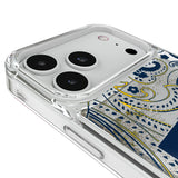 University of Michigan Wolverines Paisley Glitter Phone Case for Apple iPhone