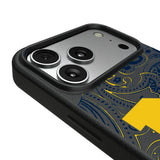 University of Michigan Wolverines Paisley MagSafe Compatible Phone Case for Apple iPhone